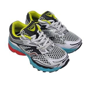 Saucony Kids Omni 9 KDZ Running Shoes White Blue Red Size 12M $99